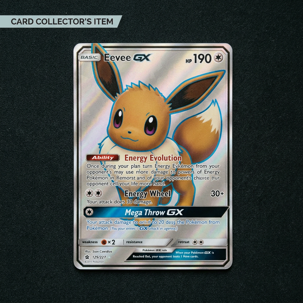 Person examining a Pokémon card at a desk with a catalog and card stacks